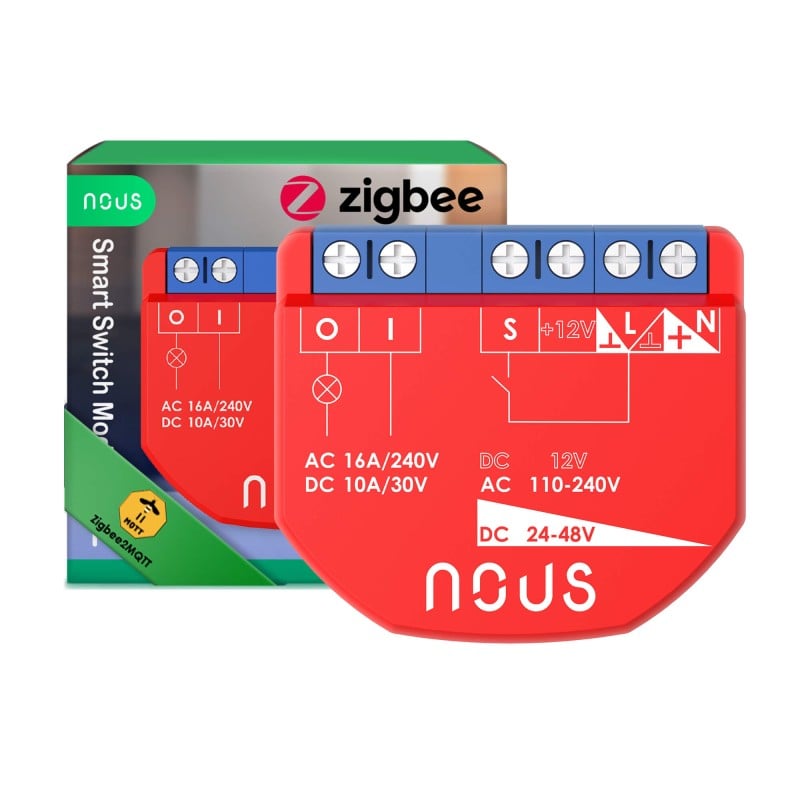 NOUS - Modulo Zigbee ON/OFF (10A DC, 16A AC) - 1 carica