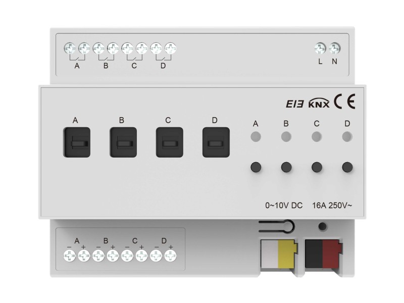 Akuvox - KNX 4 Gang 0-10V Dimmer Module (B1DV4)