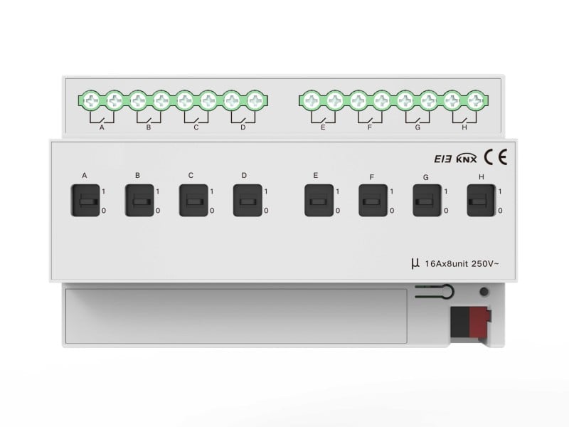 Akuvox - 8 Gang 16A Switch Module KNX (B1R8A16)