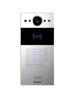 Akuox - IP Video Door Station R20K - 1 Call button - Keypad Module, RFID, NFC - In-Wall edition