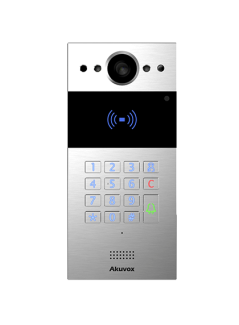 Akuvox - Videocitofono IP R20K -1 Pulsante di chiamata - Modulo Tastiera, RFID, NFC - In-Wall edition