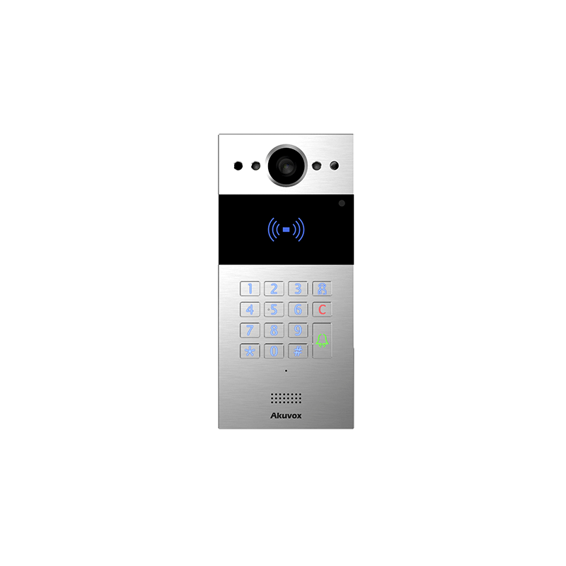 Akuox - IP Video Door Station R20K - 1 Call button - Keypad Module, RFID, NFC - In-Wall edition