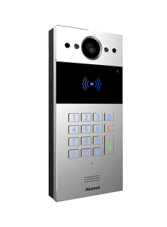 Akuvox - Videocitofono IP R20K -1 Pulsante di chiamata - Modulo Tastiera, RFID, NFC - Garanzia 5 anni