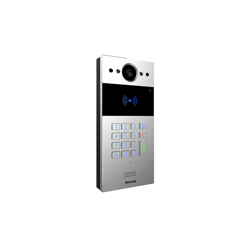 Akuox - IP Video Door Station R20K - 1 Call button - Keypad Module, RFID, NFC - In-Wall edition