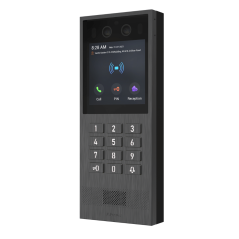 Akuvox - Vandal-resistant SIP X912K video doorman, numeric keypad, facial recognition, Bluetooth, RFID and QR code