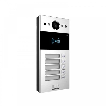 Akuvox - R20B5 IP-Video-Türstation - Mehrbenutzer - 5 Türklingeln mit RFID-Badge-Leser
