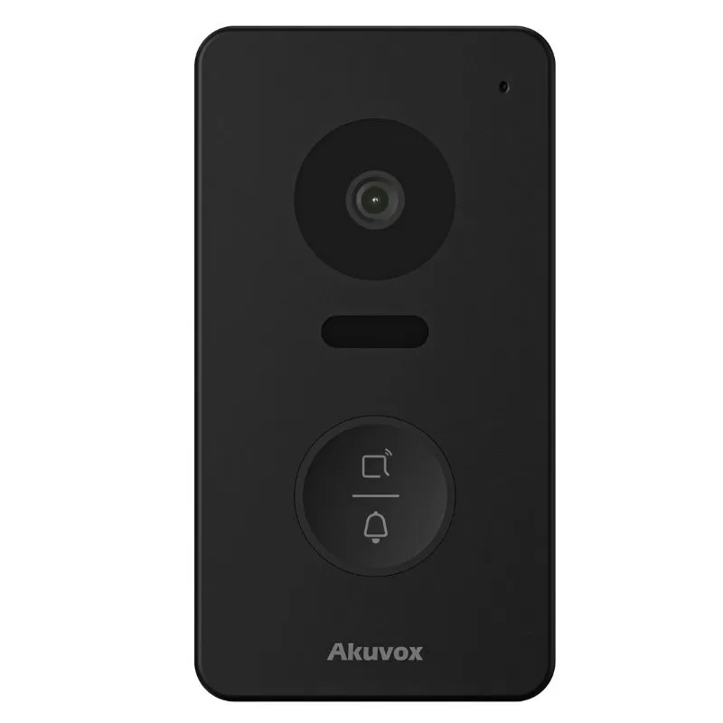 Akuvox - Portier vidéo compact IP E13S - 1 sonnette avec lecteur de badge RFID/NFC - montage en surface