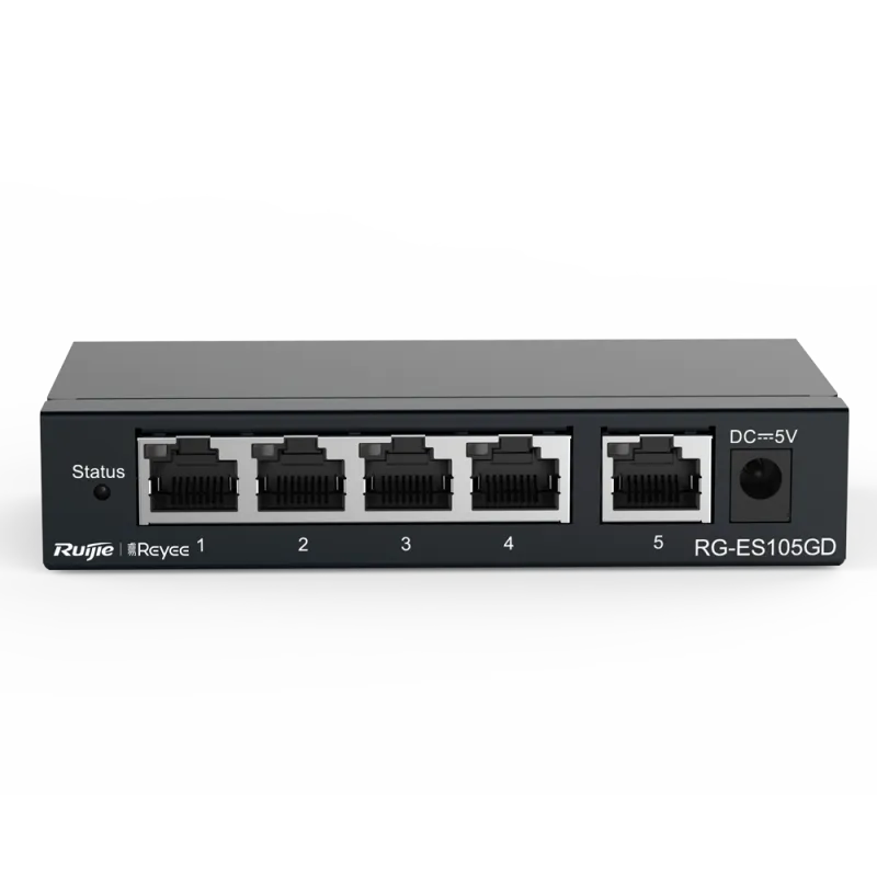 Reyee - 5-Port RJ45 Gigabit Network Switch 10/100/1000 Mbps RG-ES105GD
