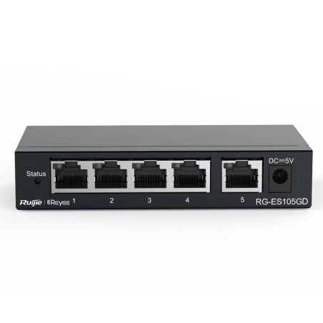 Reyee - 5-Port RJ45 Gigabit Network Switch 10/100/1000 Mbps RG-ES105GD