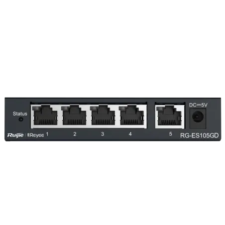 Reyee - 5-Port RJ45 Gigabit Network Switch 10/100/1000 Mbps RG-ES105GD