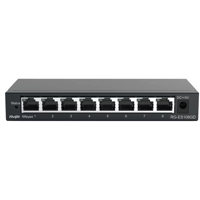 Reyee - Switch Gigabit 8 ports RJ45 10/100/1000 Mbps RG-ES108GD
