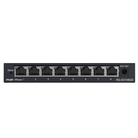 Reyee - 8-Port RJ45 Gigabit Network Switch 10/100/1000 Mbps RG-ES108GD