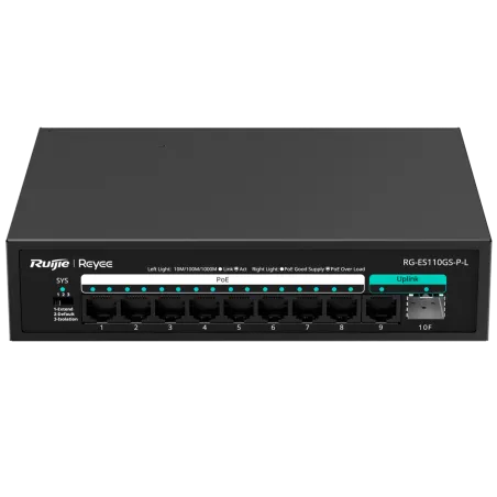 Reyee - 8-Port Unmanaged Gigabit PoE+ Switch RG-ES110GS-P-L