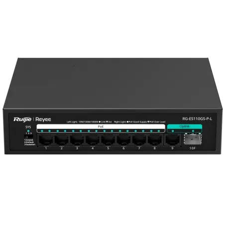 Reyee - Switch PoE+ 8 ports Gigabit non manageable RG-ES110GS-P-L