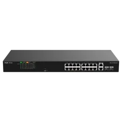 Reyee - 16-Port PoE+ Switch 10/100Mbps + 2 Gigabit Combo Ports RG-ES118FGS-LP