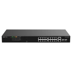 Reyee - Switch PoE+ 16 ports 10/100Mbps + 2 ports Gigabit Combo RG-ES118FGS-LP
