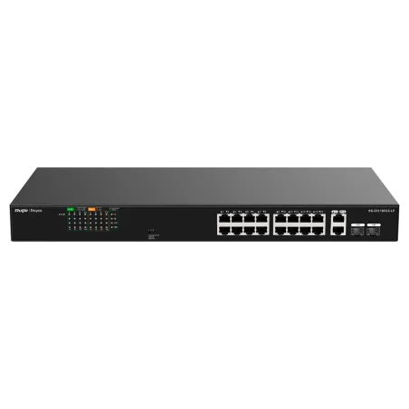 Reyee - 16-Port PoE+ Switch 10/100Mbps + 2 Gigabit Combo Ports RG-ES118FGS-LP