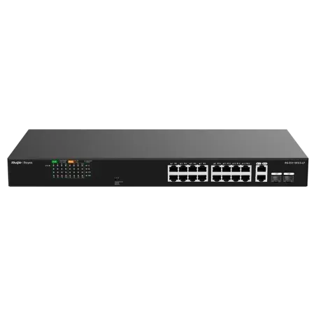 Reyee - Switch PoE+ 16 ports 10/100Mbps + 2 ports Gigabit Combo RG-ES118FGS-LP