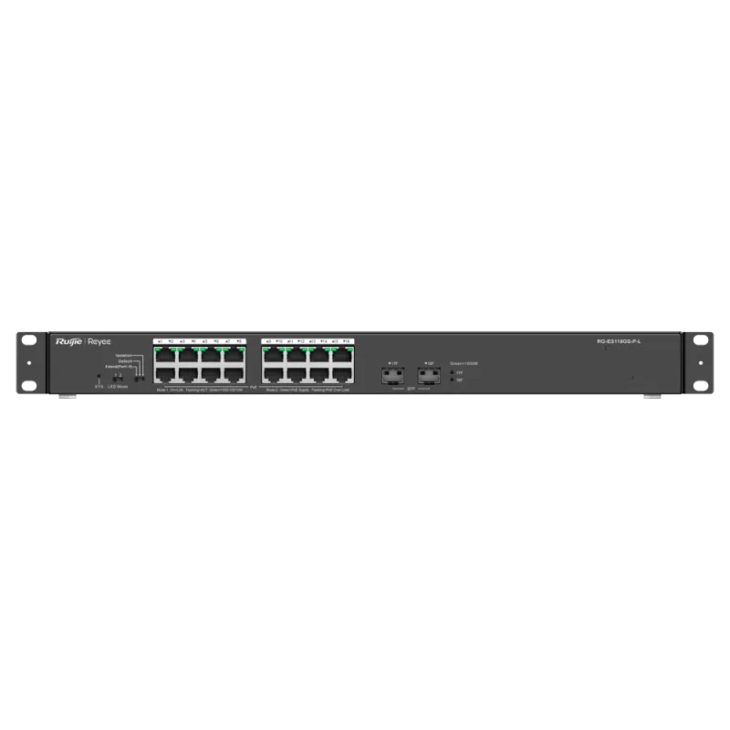 Reyee - 16-Port Gigabit PoE+ Switch + 2 SFP RG-ES118GS-P-L