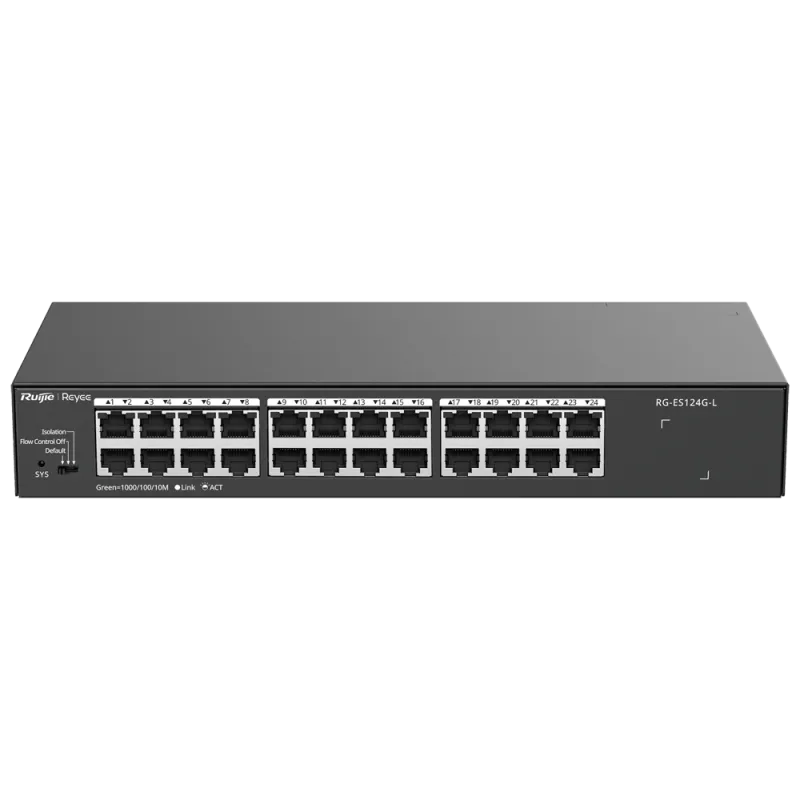 Reyee - 24-Port Gigabit Switch RJ45 10/100/1000 Mbps RG-ES124G-L