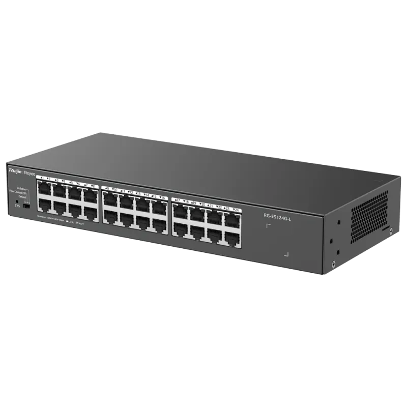 Reyee - 24-Port Gigabit Switch RJ45 10/100/1000 Mbps RG-ES124G-L