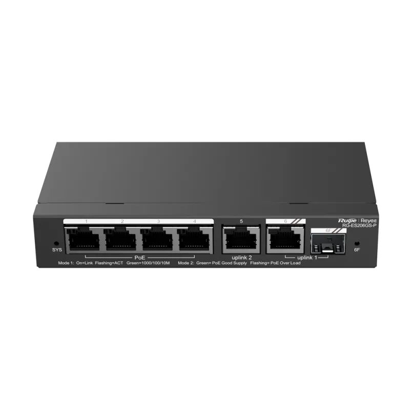 Reyee - 6-Port Managed Gigabit PoE+ Switch RG-ES206GS-P