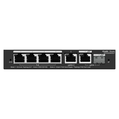 Reyee - Switch Gigabit PoE+ 6 ports manageable RG-ES206GS-P