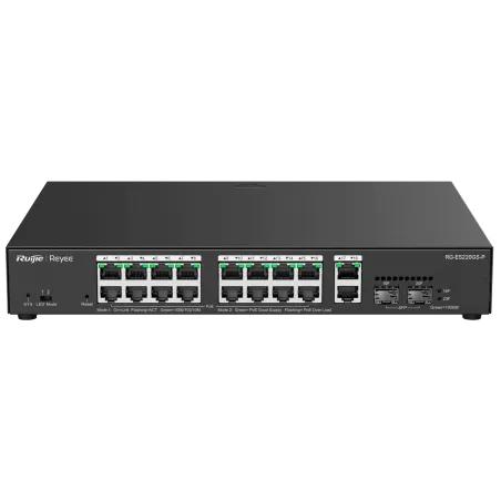 Reyee - 18-Port Gigabit Managed Switch + 2 SFP + 16 PoE+ Ports 250W RG-ES220GS-P