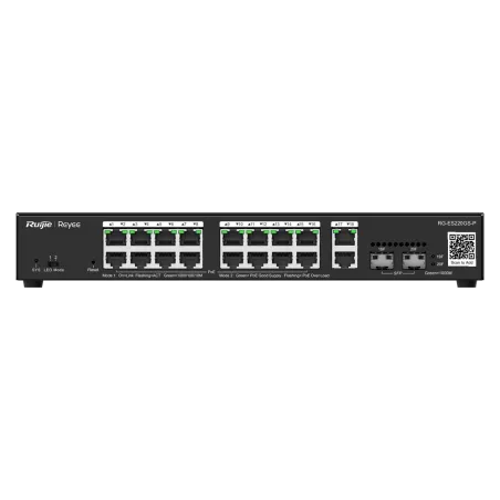 Reyee - 18-Port Gigabit Managed Switch + 2 SFP + 16 PoE+ Ports 250W RG-ES220GS-P