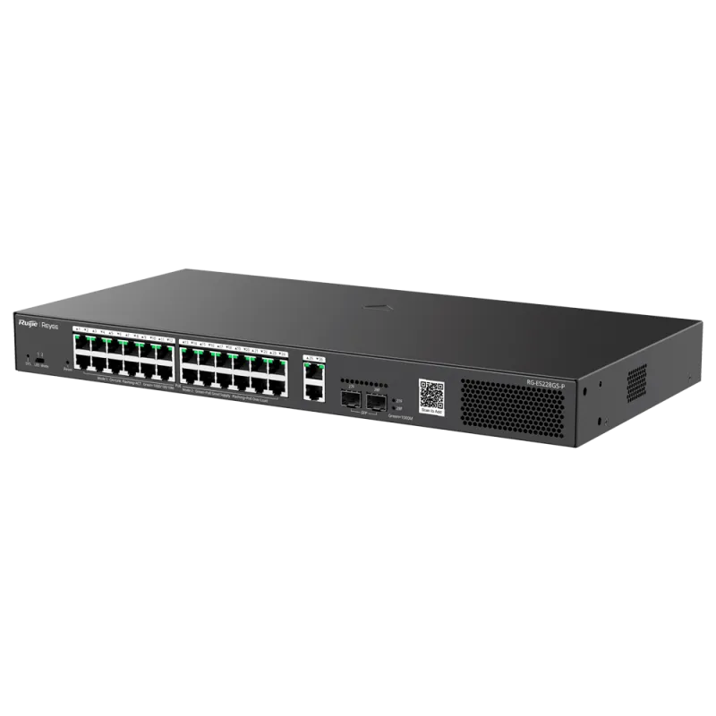 Reyee - 26-Port Gigabit Managed Switch with 24 PoE+ Ports 370W RG-ES228GS-P