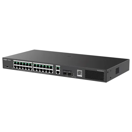 Reyee - 26-Port Gigabit Managed Switch with 24 PoE+ Ports 370W RG-ES228GS-P