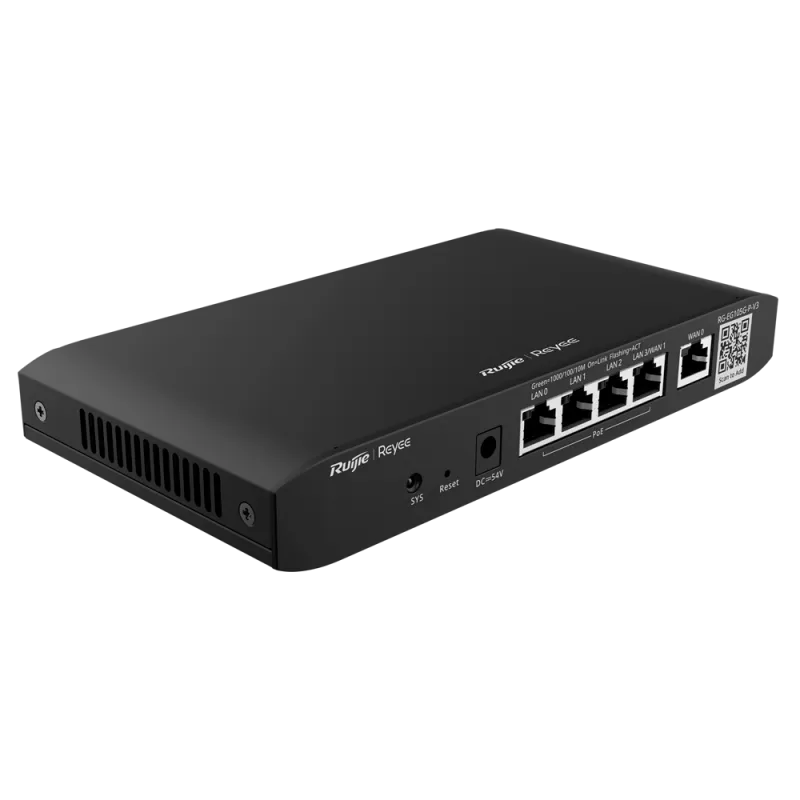 Reyee - 5-Port Gigabit Managed PoE Router with RG-EG105G-P-V3 Controller