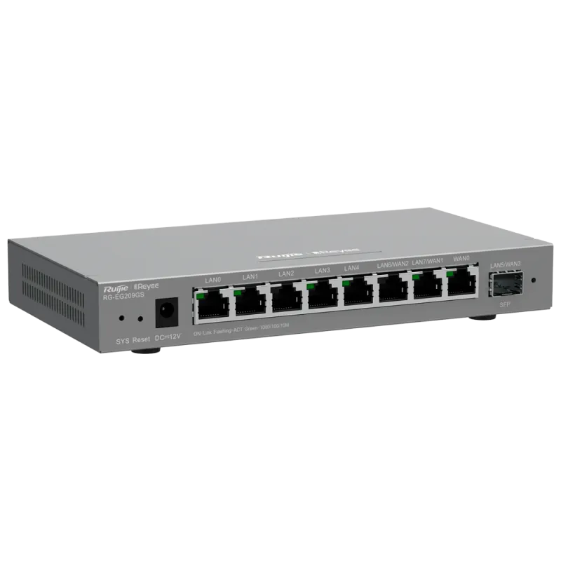 Reyee - Manageable Router Controller with 8 Gigabit Ports + SFP RG-EG209GS