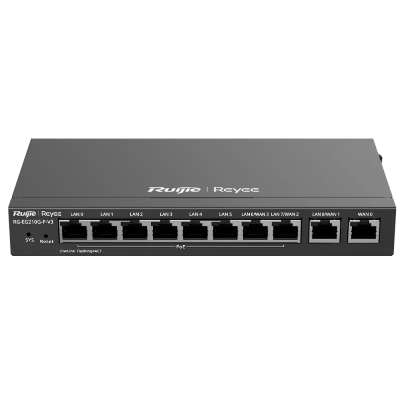 Reyee - Verwaltbarer 10-Port Gigabit PoE Router RG-EG210G-P-V3