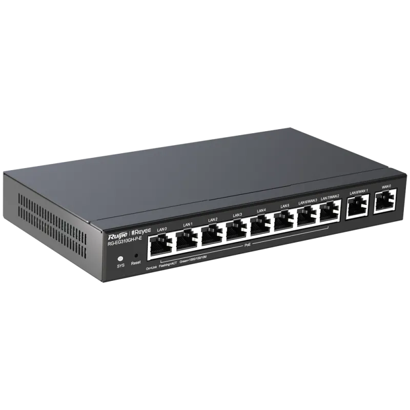 Reyee - 10-Port Gigabit Managed PoE Router with RG-EG310GH-P-E Controller