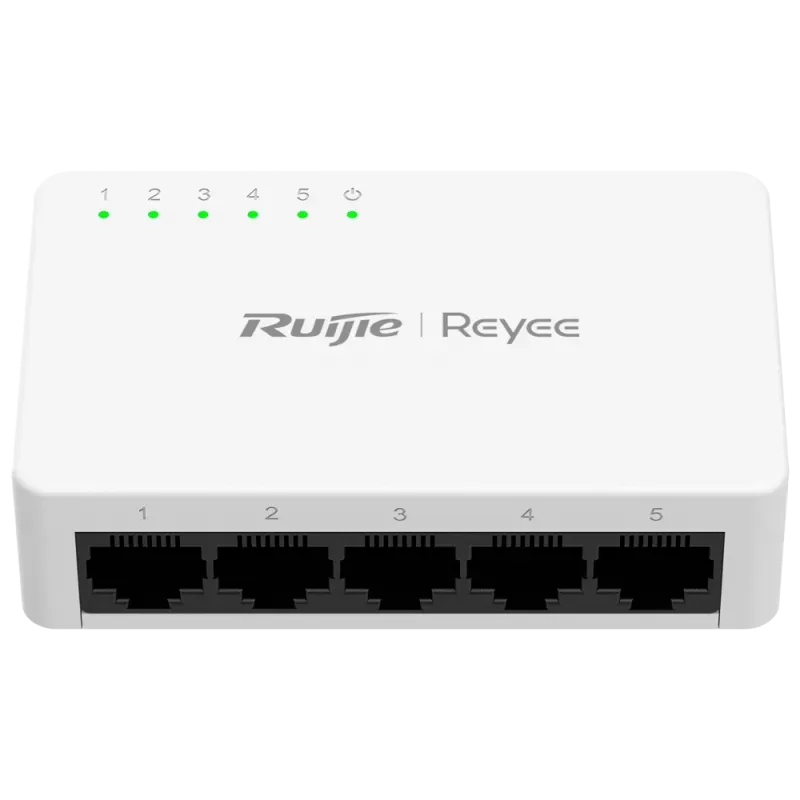 Reyee - 5-Port RJ45 Network Switch 10/100 Mbps for Office RG-ES05F