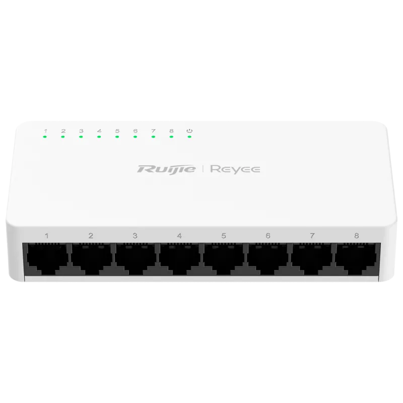 Reyee - Switch de bureau 8 ports Fast Ethernet 10/100 Mbps RG-ES08F