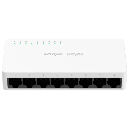 Reyee - 8-Port Fast Ethernet 10/100 Mbps Desktop Switch RG-ES08F