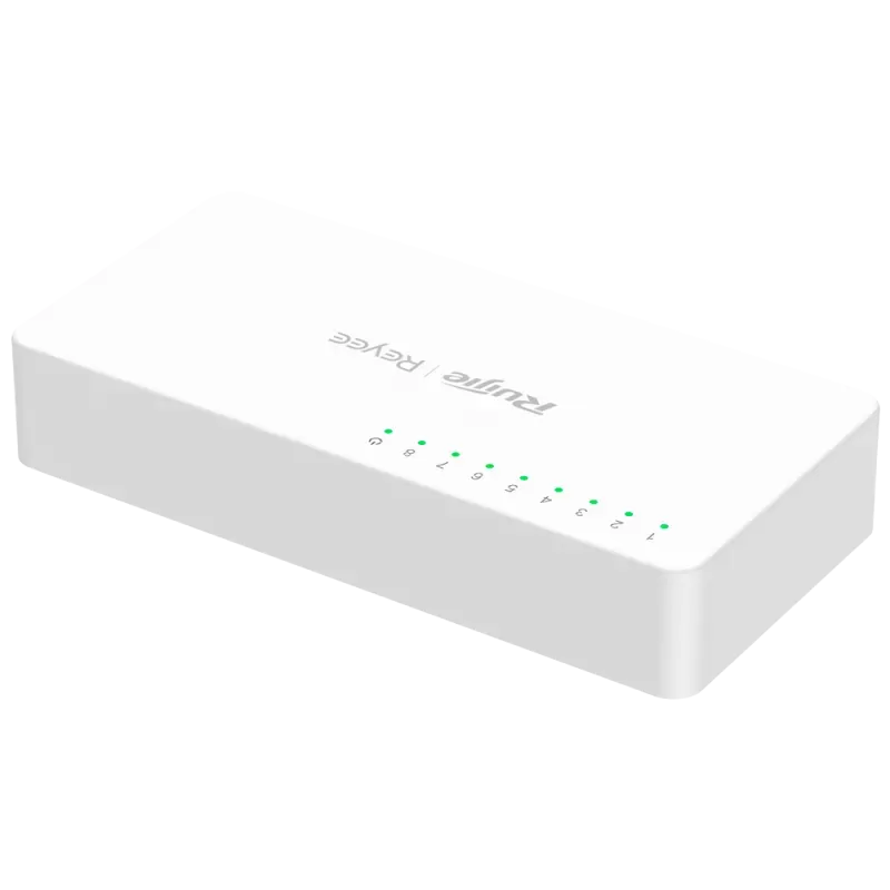 Reyee - 8-Port 10/100 Mbps Fast Ethernet Desktop Switch RG-ES08F