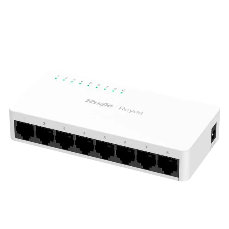 Reyee - 8-Port RJ45 Gigabit Network Switch 10/100/1000 Mbps RG-ES08G-L