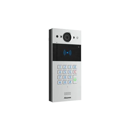 Akuvox - Compact 2-wire video door entry SIP R20K-2 - 1 doorbell with RFID badge reader and keypad
