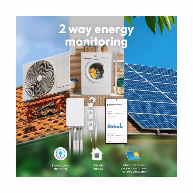 Aeon Labs - Compteur de consommation électrique Z-Wave+, 3 pince, 60A