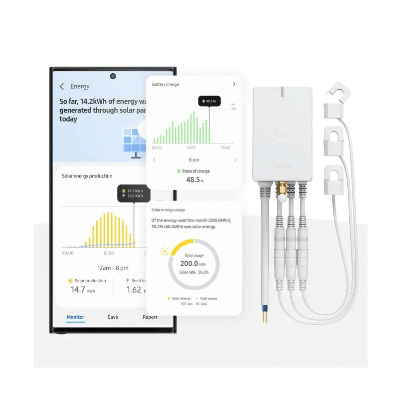 Aeon Labs – Z-Wave+ Electricity Consumption Meter, 3 clamps, 60A