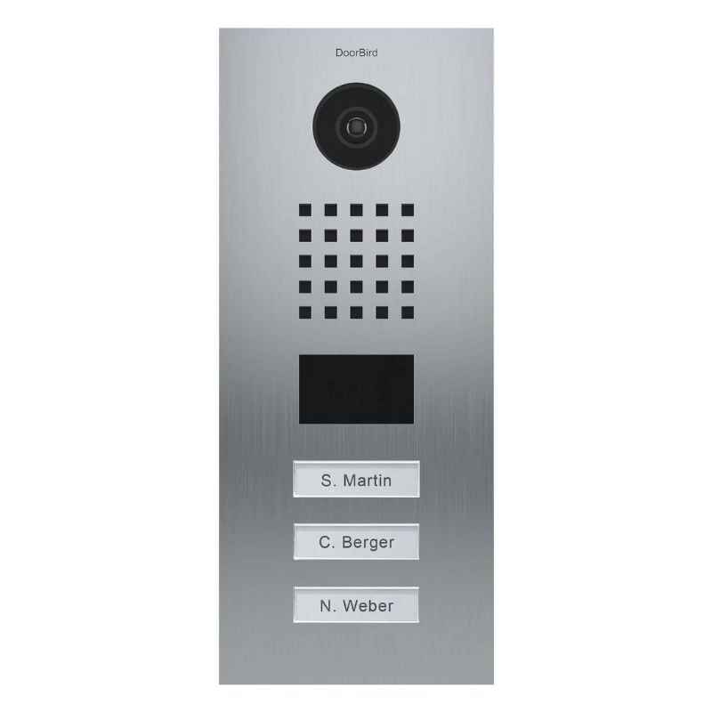 Doorbird - Videocitofono IP D2103V - Acciaio inossidabile spazzolato - 3 Pulsanti di chiamata
