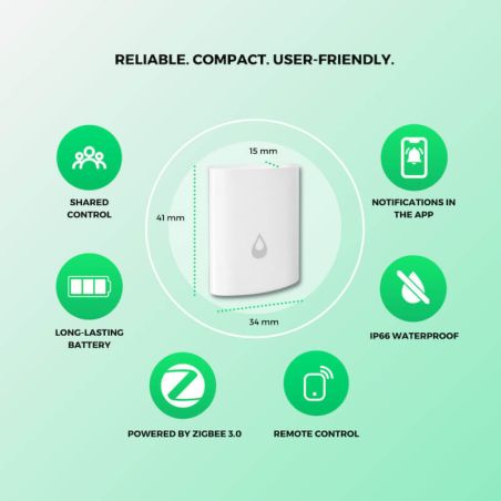 NOUS - Rilevatore di inondazione Zigbee 3.0