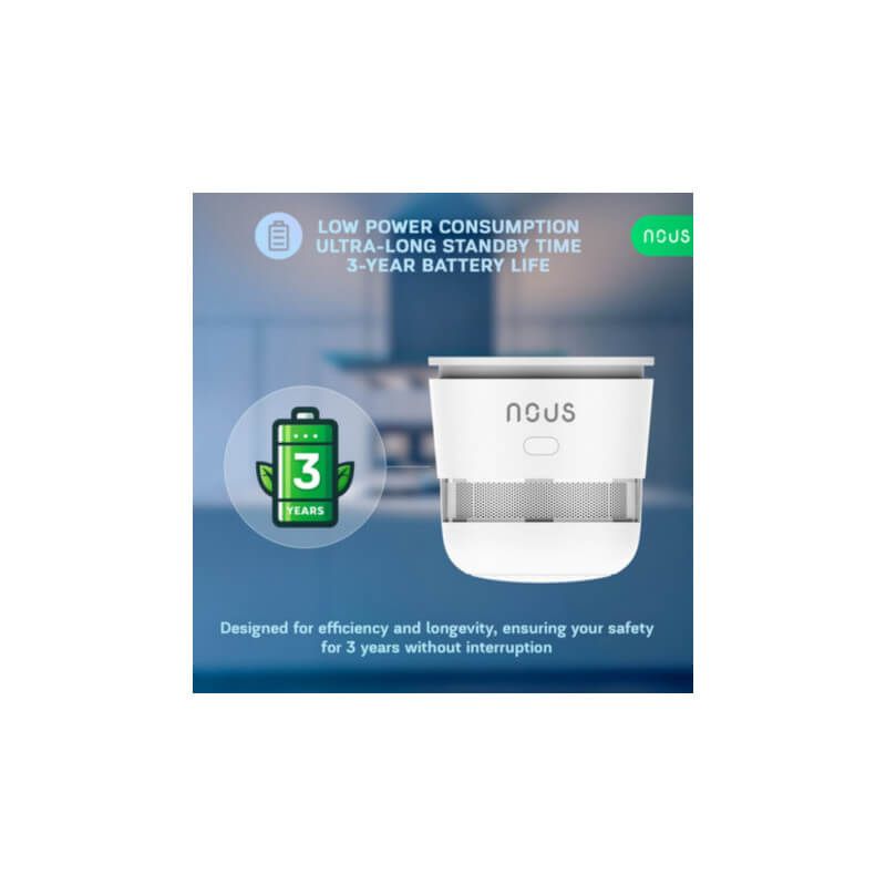 NOUS - Rilevatore di fumo Zigbee 3.0 Tuya