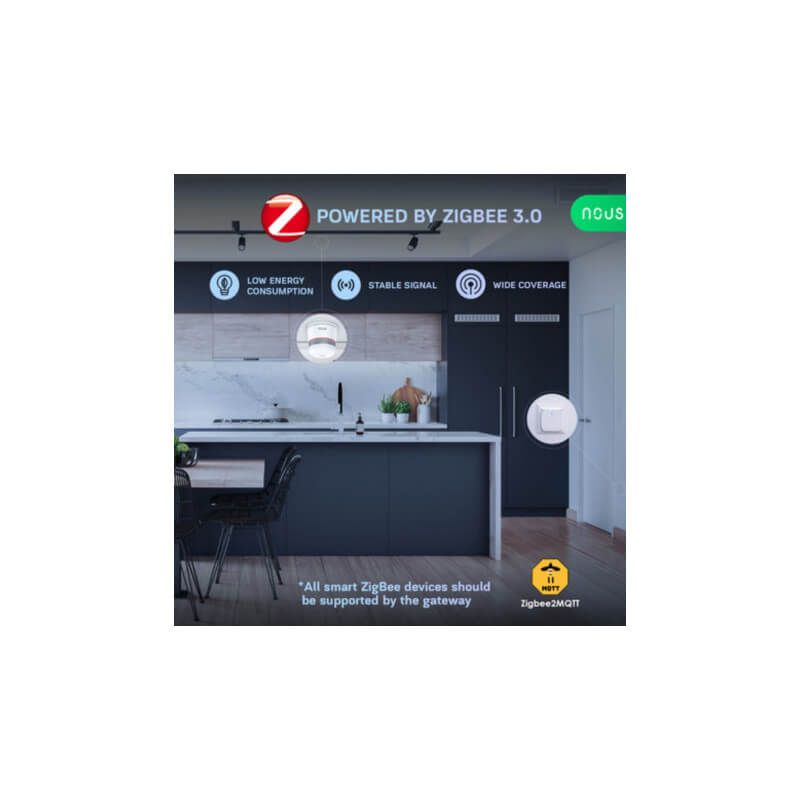 NOUS - Rilevatore di fumo Zigbee 3.0 Tuya