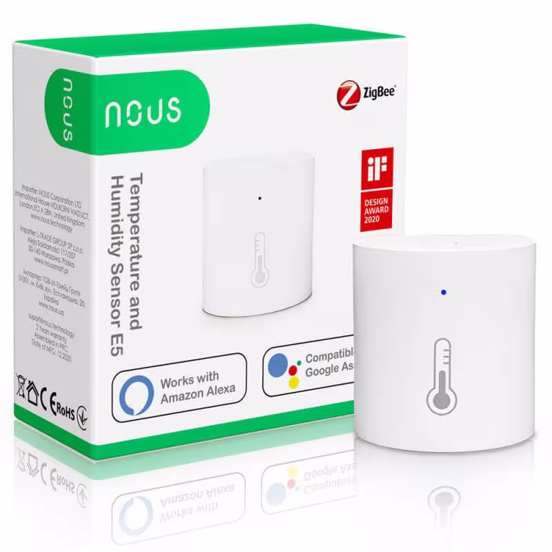 NOUS - Capteur de température et humidité Zigbee 