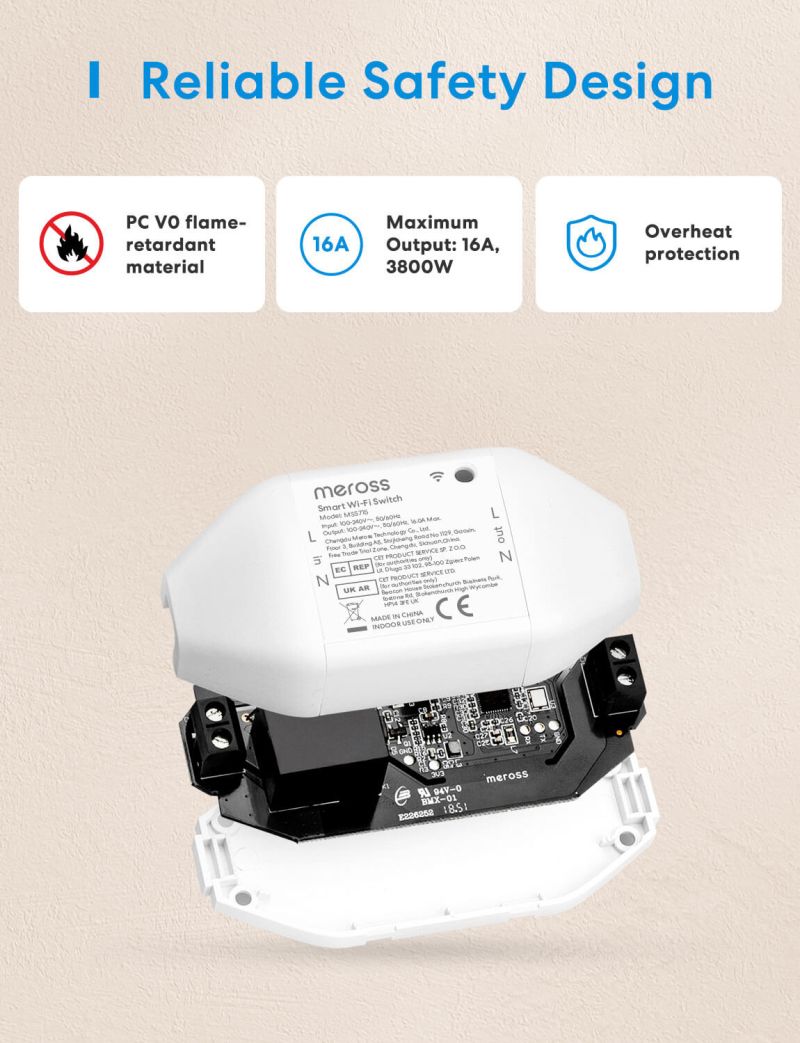copy ofMeross - Smart Wi-Fi Roller Shutter Timer Neutral Wire Required