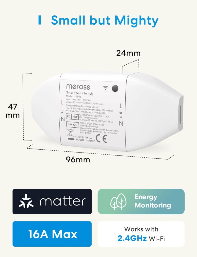 copy ofMeross - Smart Wi-Fi Roller Shutter Timer Neutral Wire Required